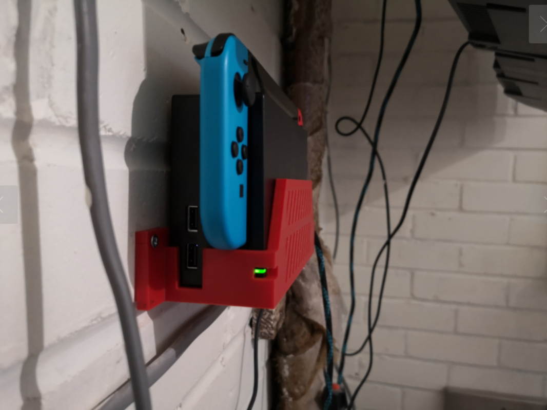 Miniatura 3 do modelo 3D Nintendo Switch Dock Wall Mount