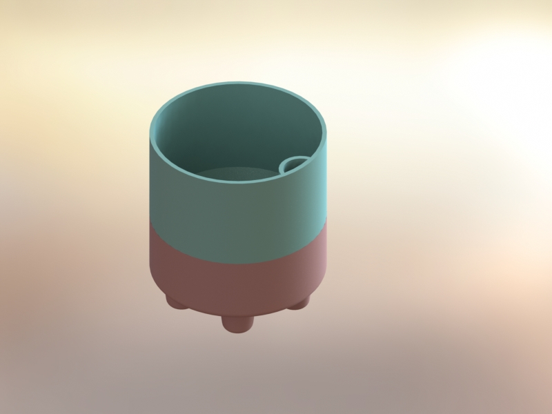 Cute plant pot with feet