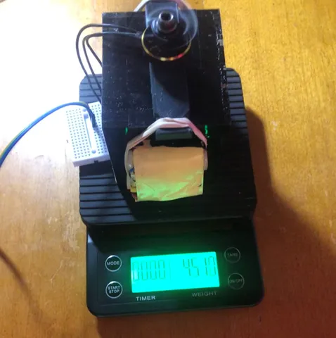 Simple static thrust test harness for t-motors