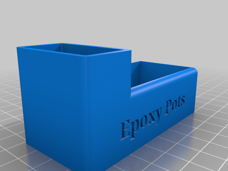 Glue/Epoxy pots and mixers holder by Ellzray Download free STL model