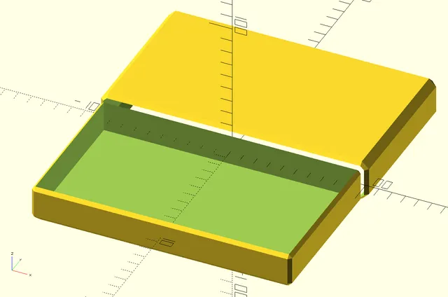 Sliding Lid Box, Customizable and Support-Free