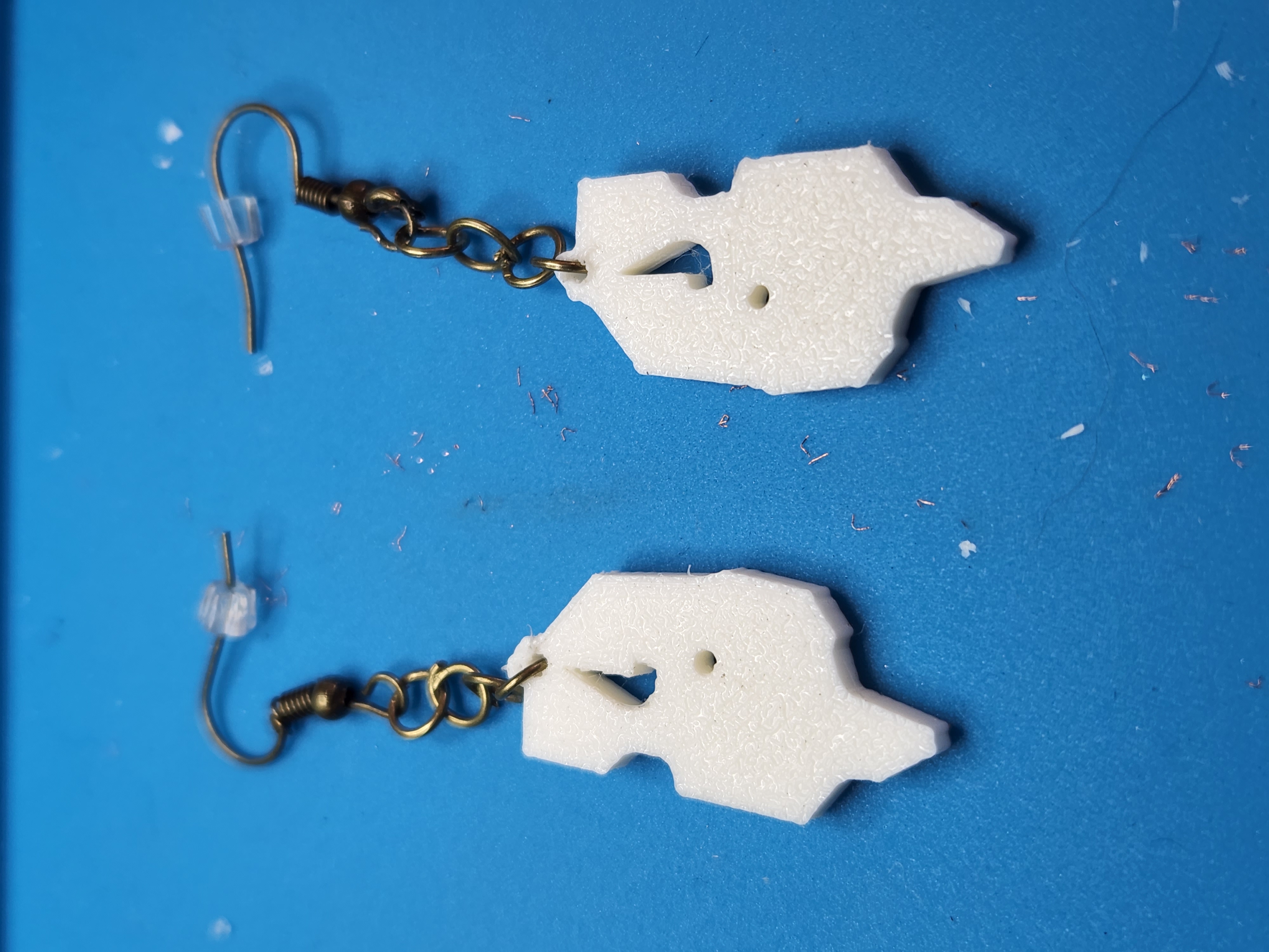 abstract buffalo earrings