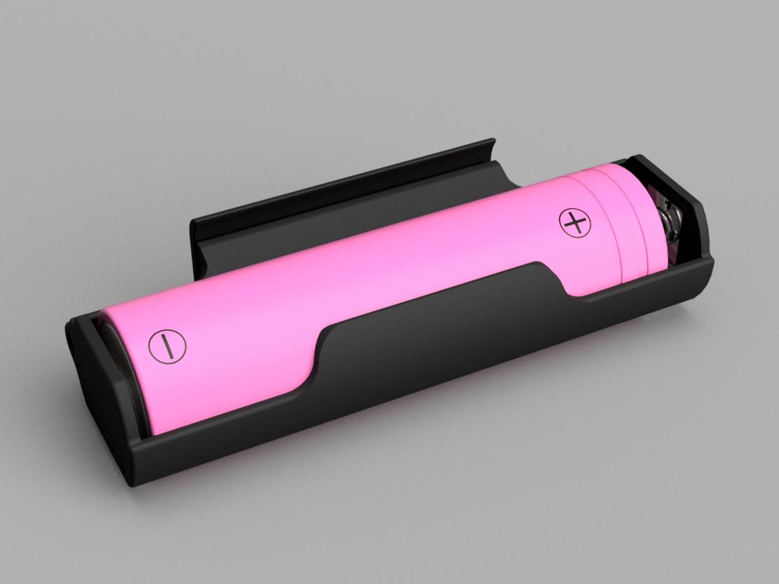 Strap holder case for 18650 LiIon by DiAleksi Download free STL