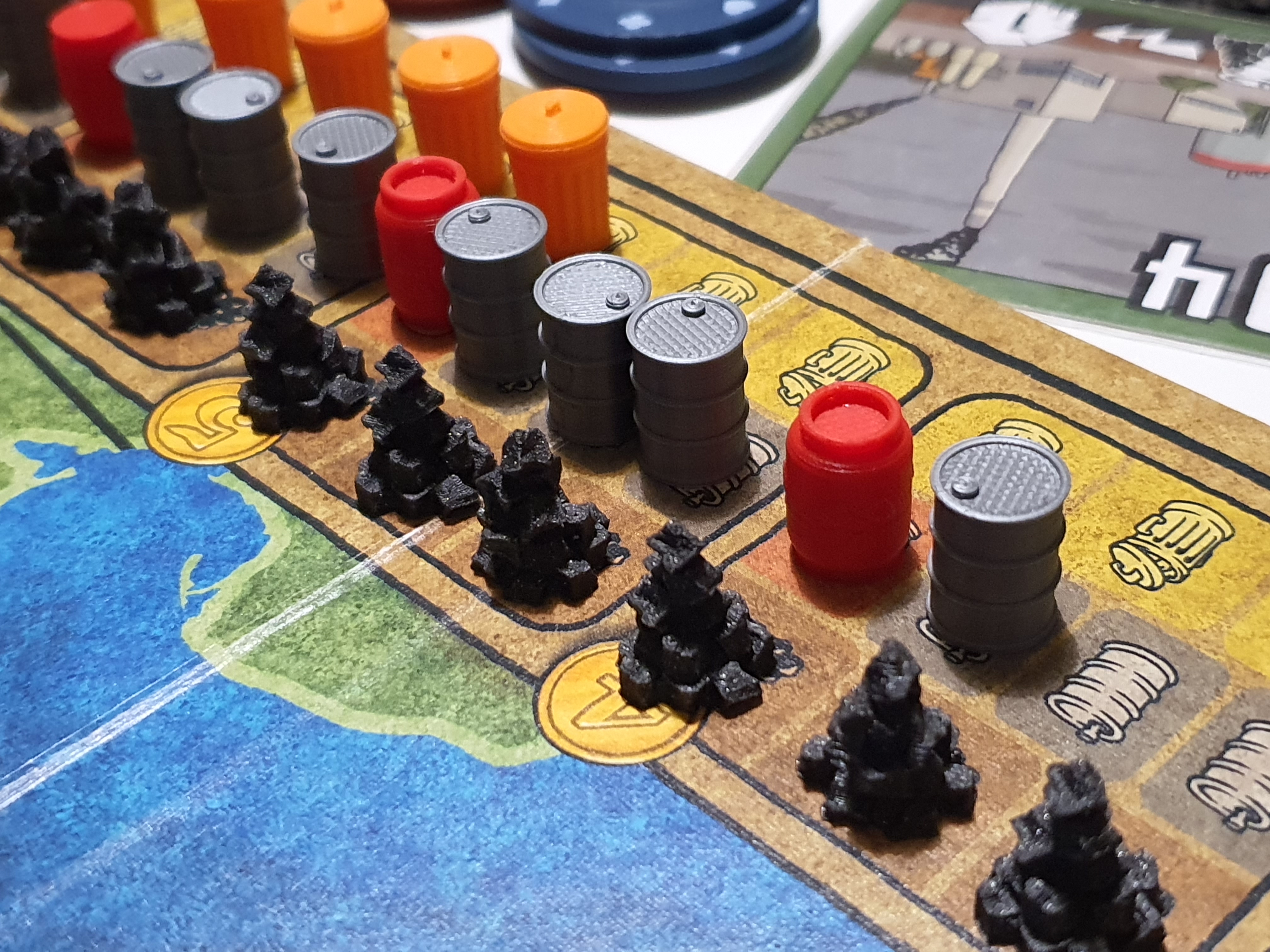 Power Grid board game resource tokens