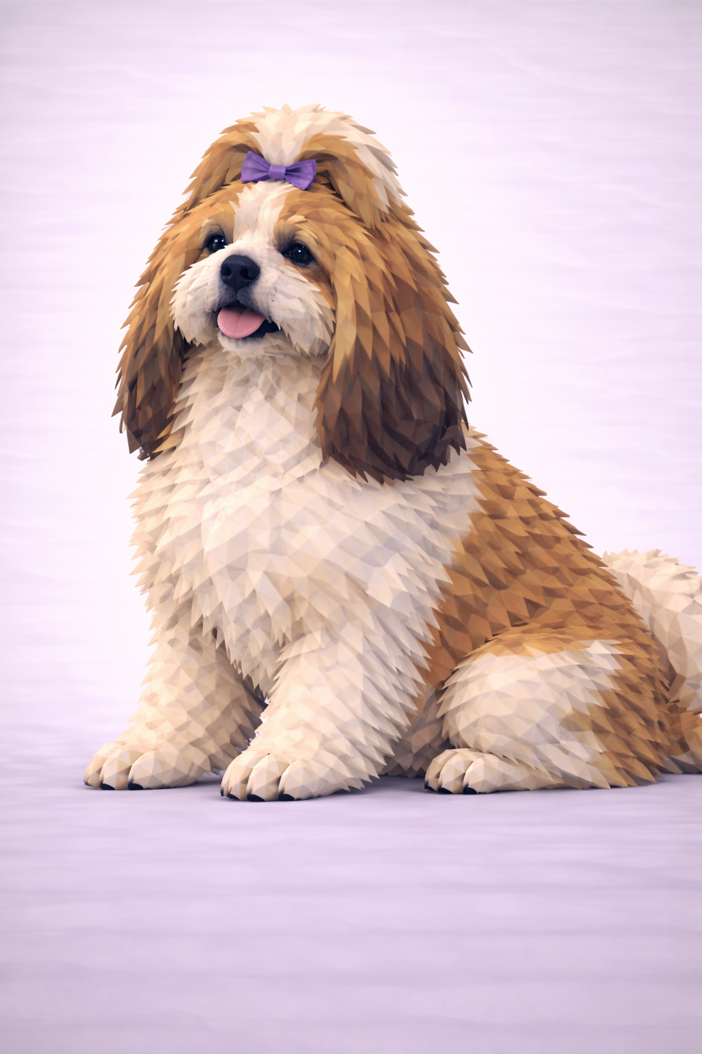 Shih Tzu dog Low Poly