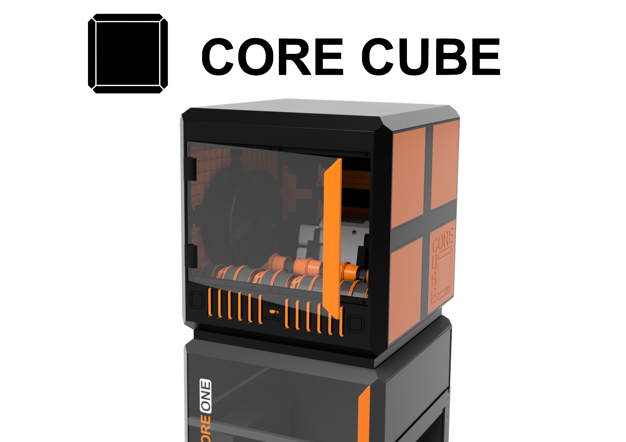 CORE CUBE Professional - Revolving Filament Storage for Prusa CORE ONE with MMU3 and Filamentalist Spool Rewinder