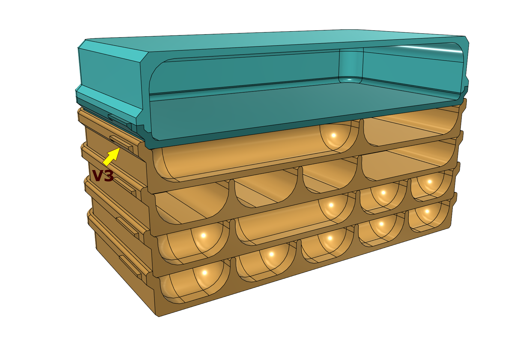 Miniatura 9 do modelo 3D Stackable Small Parts Trays