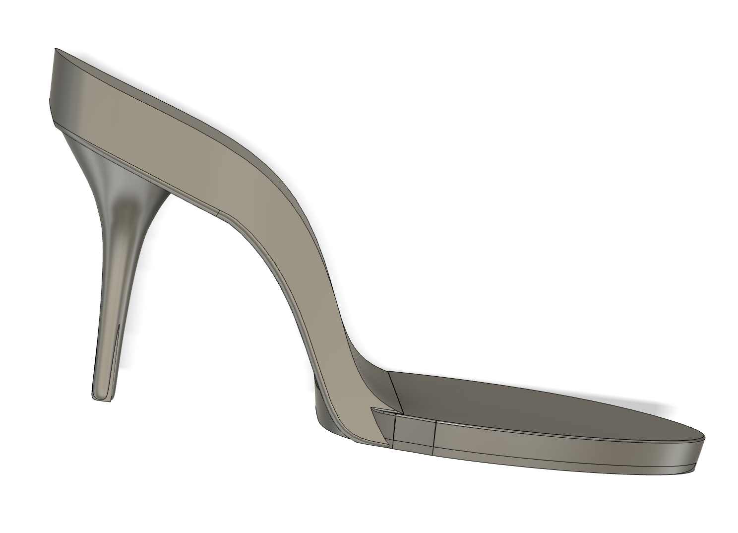 Stilletto shoe sole for 16" fashion model doll