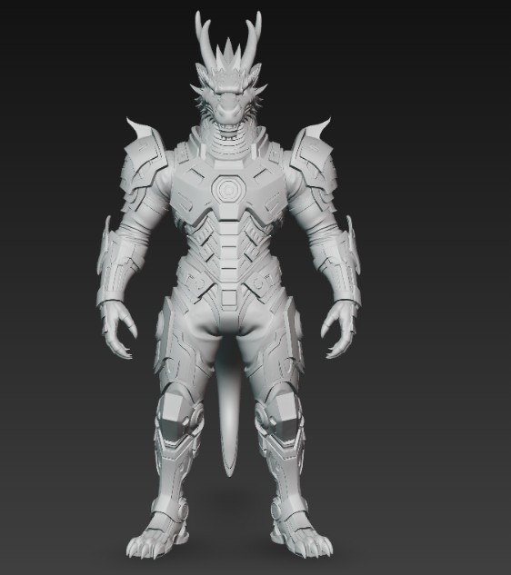 Miniatura 4 do modelo 3D space dragon