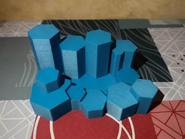 Hexagonal Basalt Phone Stand & Desk Sculpture (Supportless)