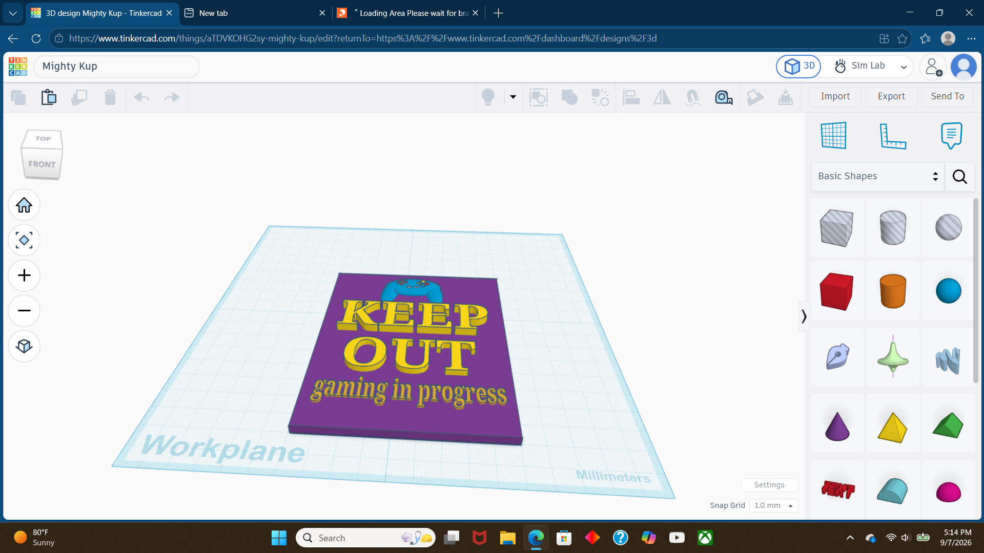"KEEP OUT gaming in progress" door sign