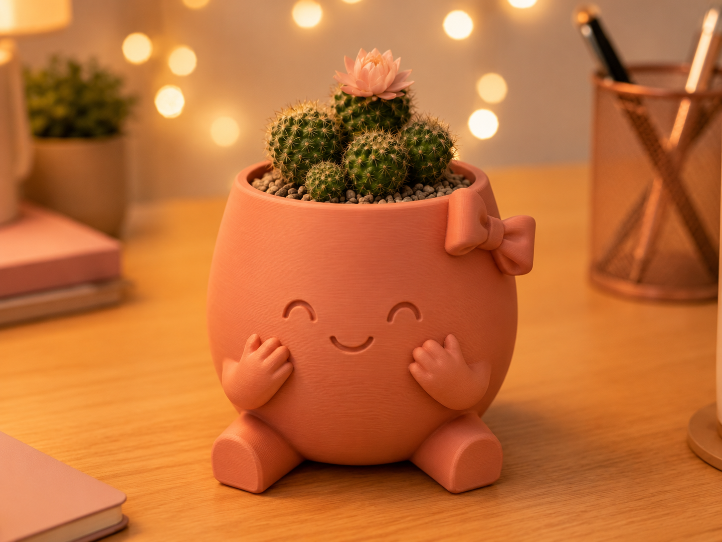 "Rosie" - Cute Kawaii Succulent Pot