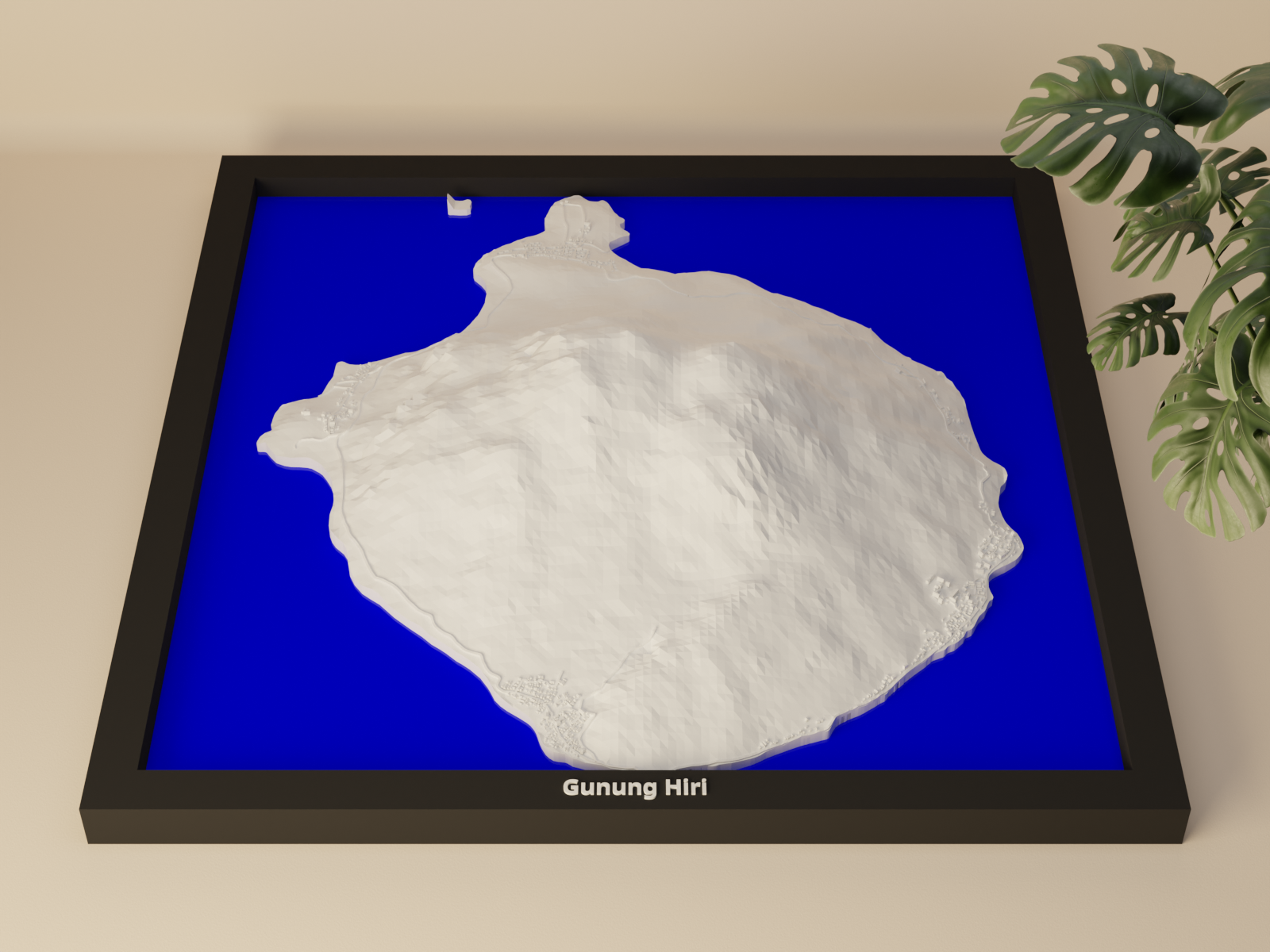 Gunung Hiri, Indonesia - 3D Miniature