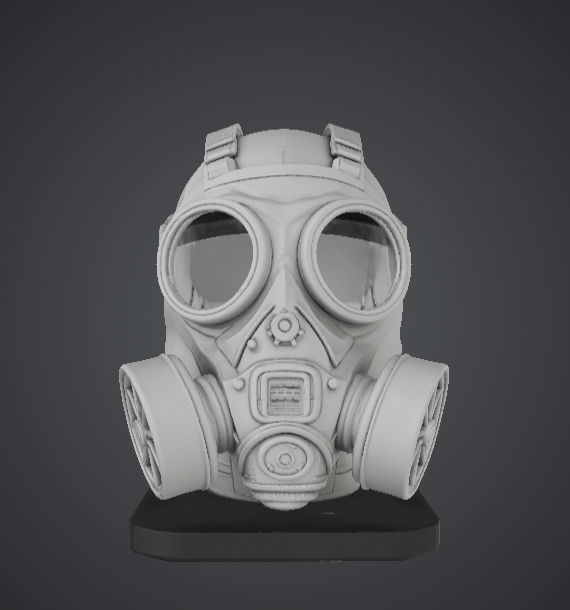 Gas Mask Bust – Industrial Respirator Helmet