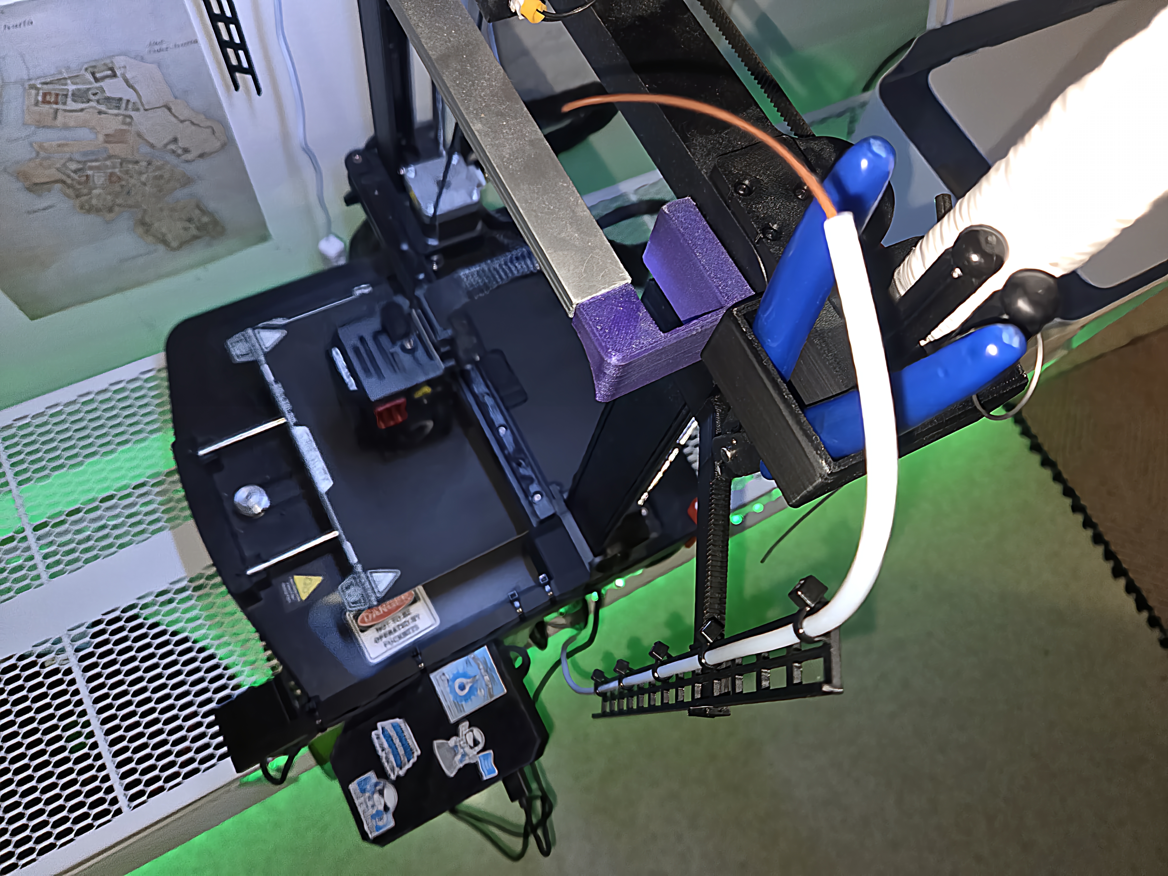 Cable rail for Ender 3v3 KE vertical beam
