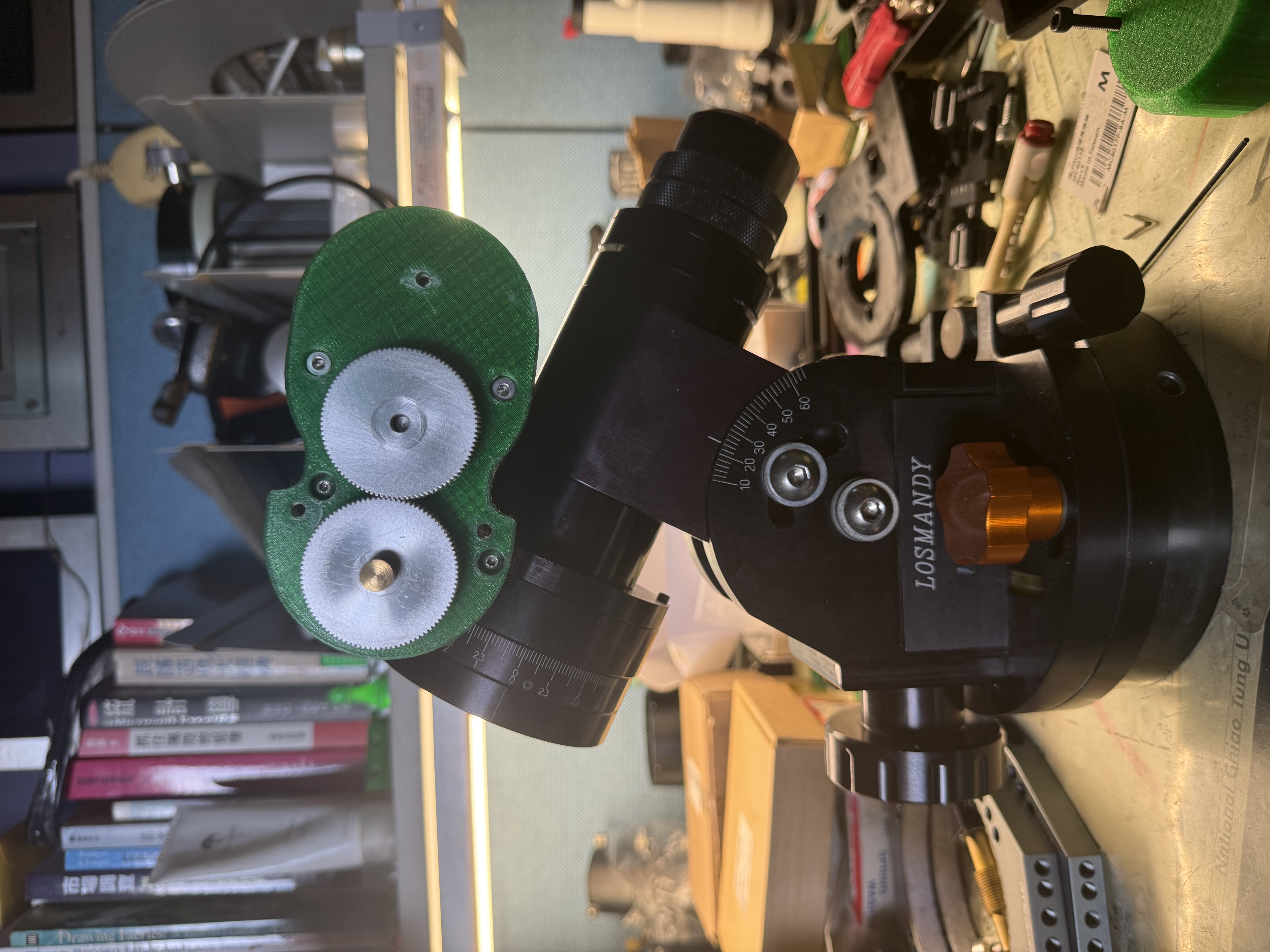 Tuck-in motor modification for the classical Losmandy GM8 equatorial mount