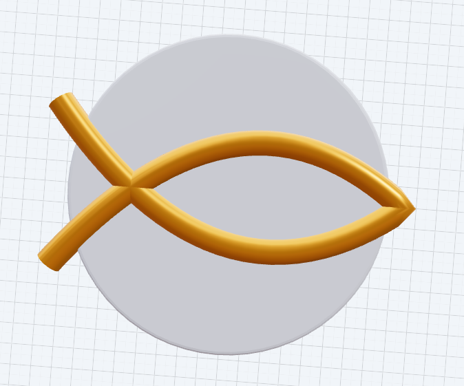 Jesus fish button