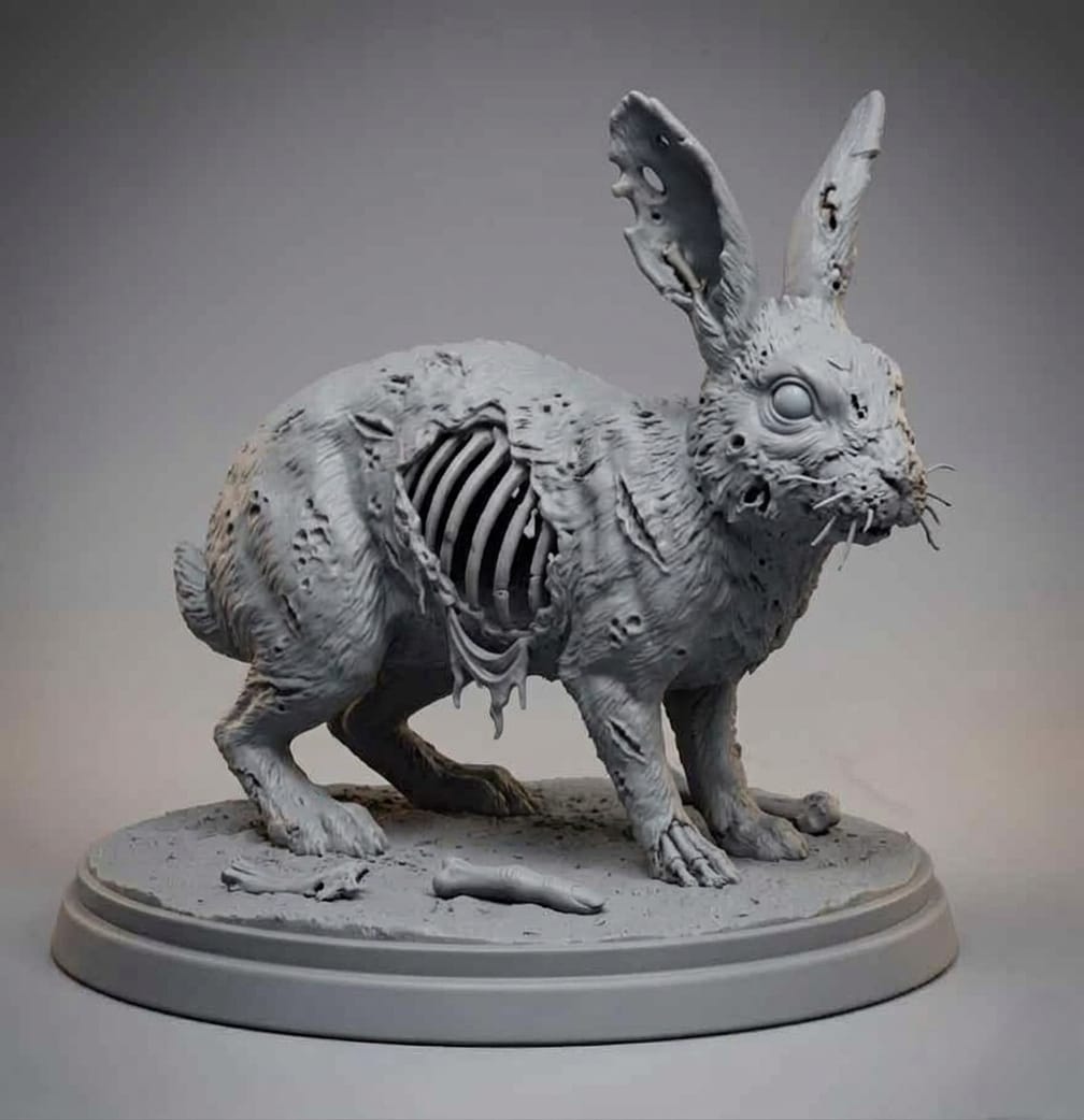 Zombie Rabbit Statue