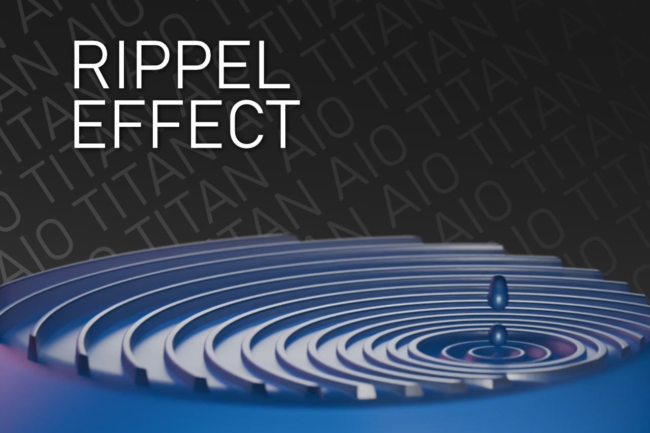 "Ripple Effect" Cover for Corsair Titan AIO