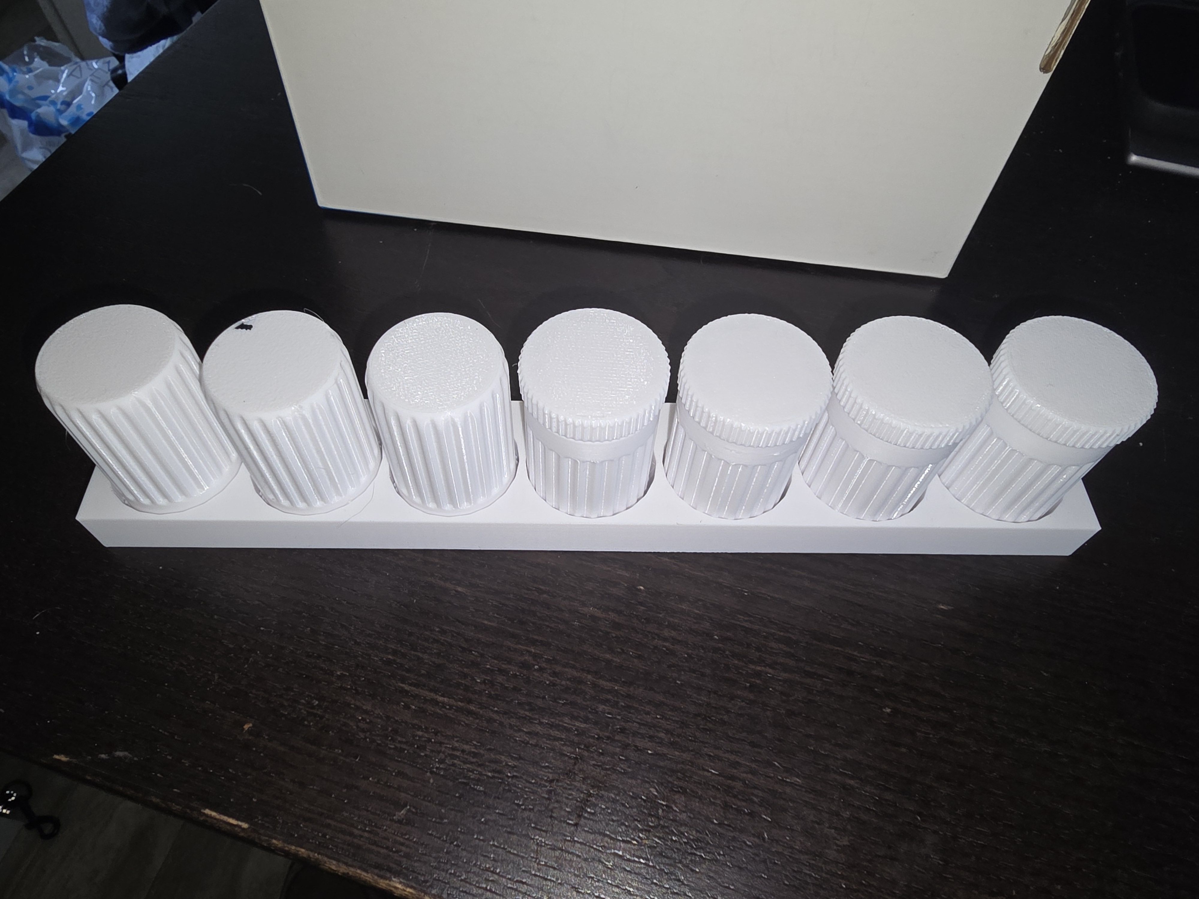 Mini Pill Box Stand - Sized to 150% with Single Line Holder for Cabinet