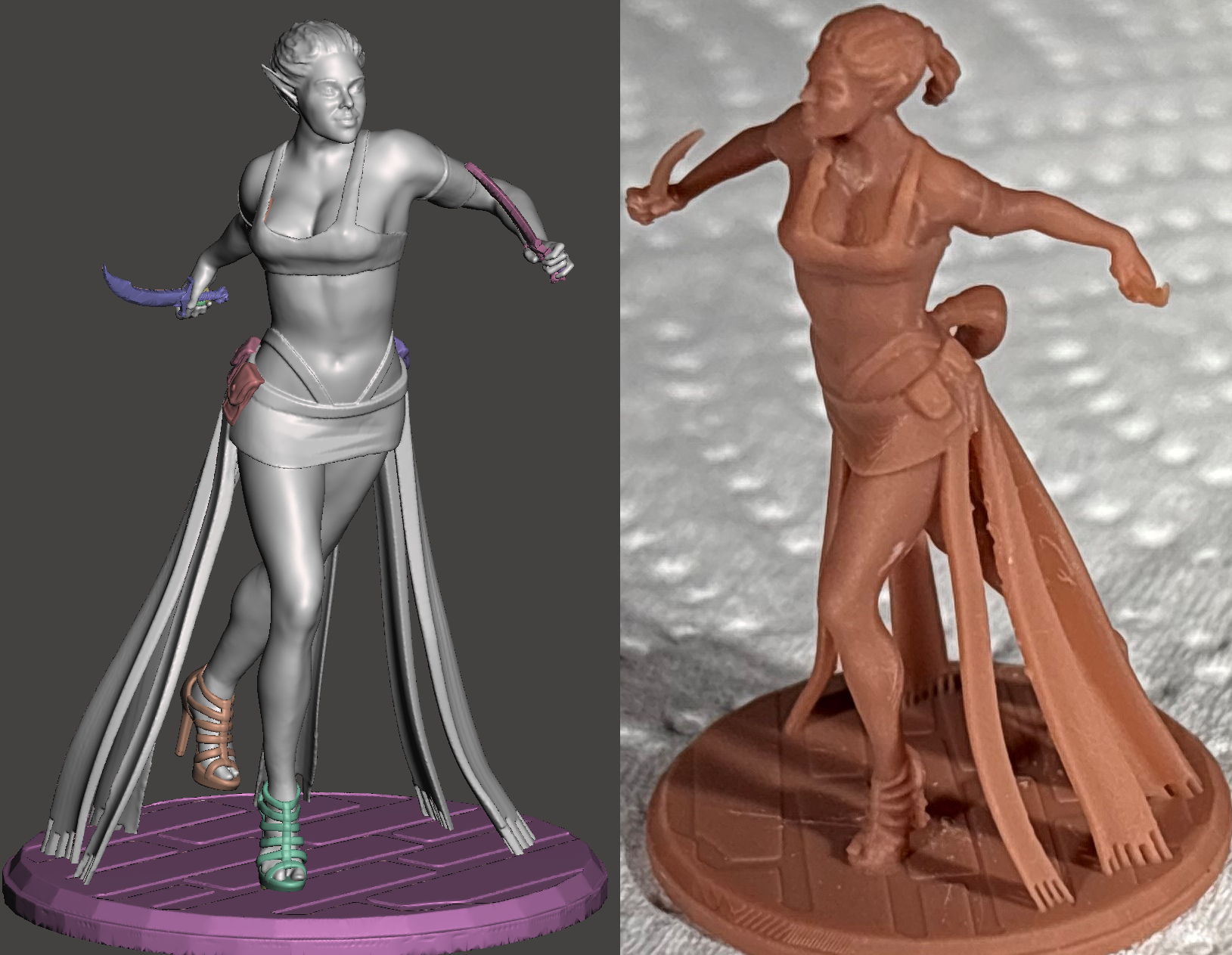 Female Dancing Elf with Daggers