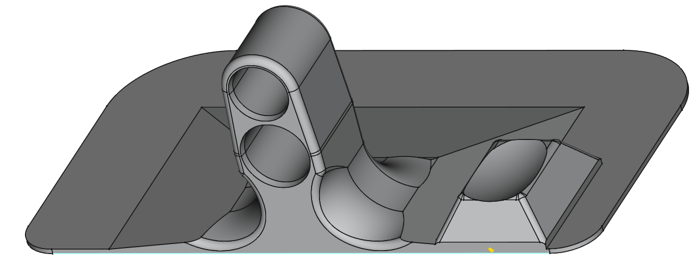 Raised Jugger Buckler Handle for 14mm and 12mm Carbon tubes