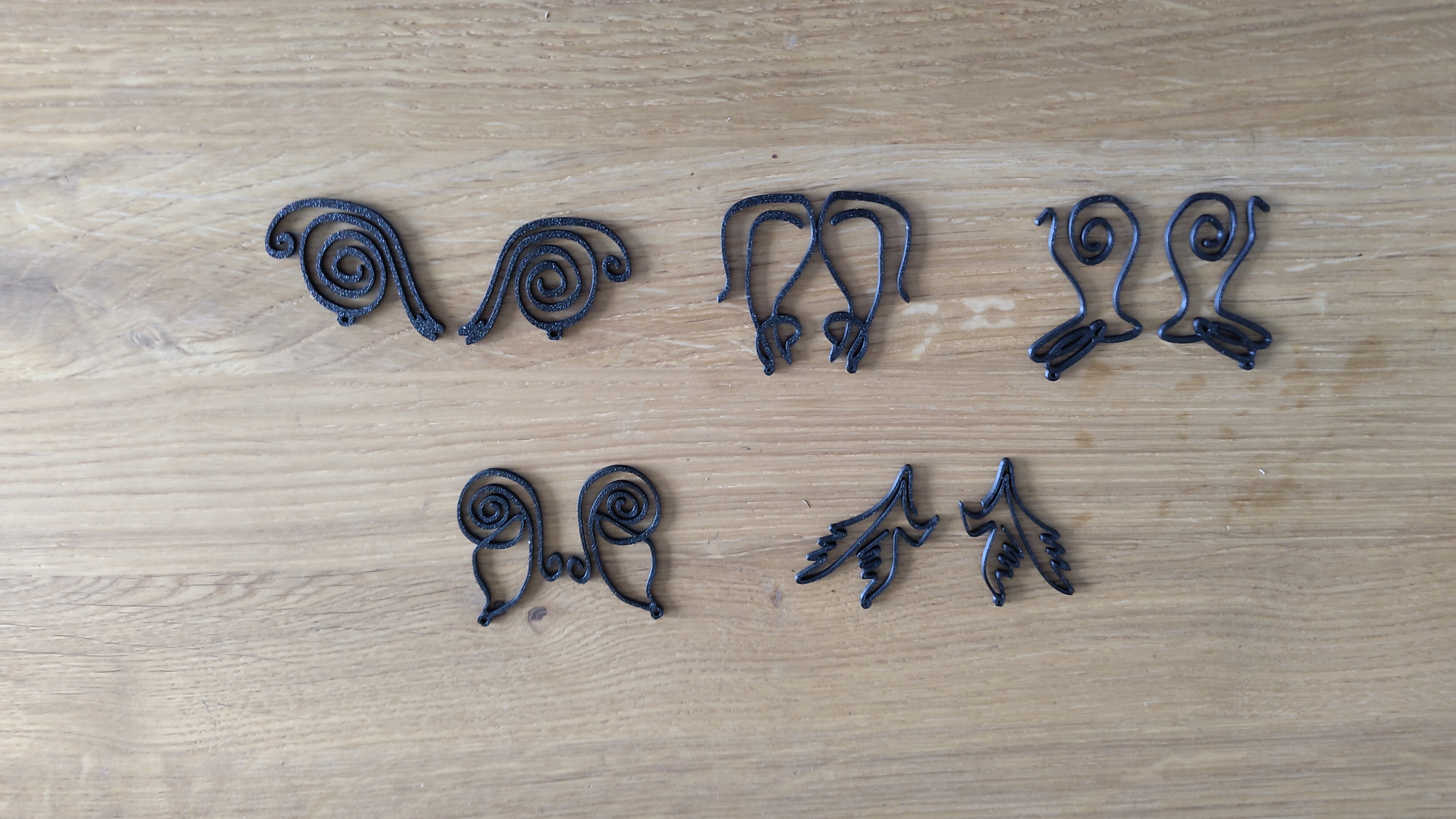 Line Art animal earrings