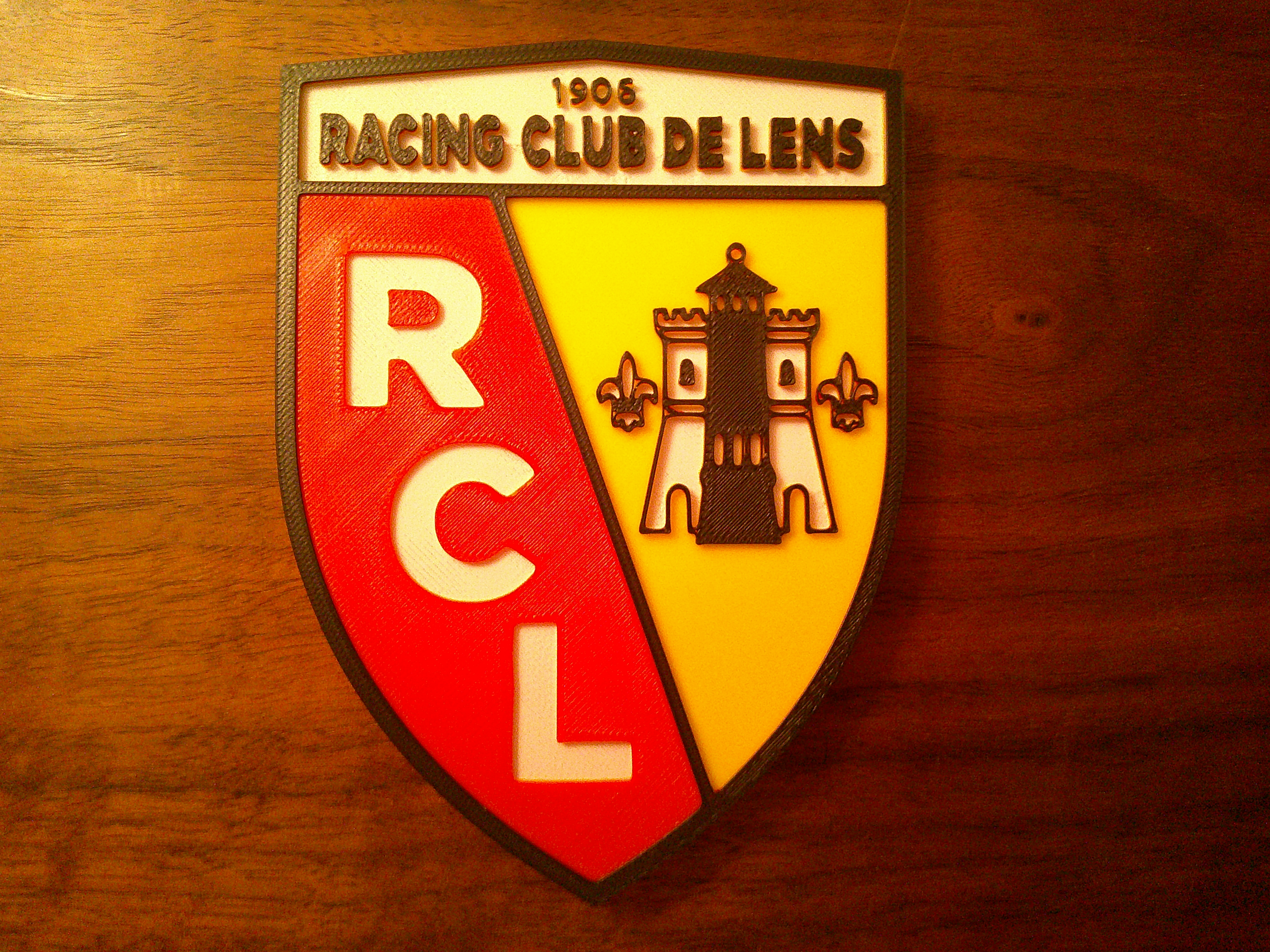 RC Lens Logo Coaster or Plaque 3D model