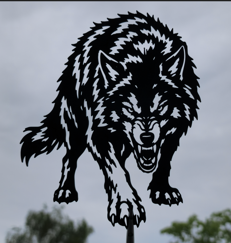 Ferocious Wolf 2D Wall Art Wildlife Decor