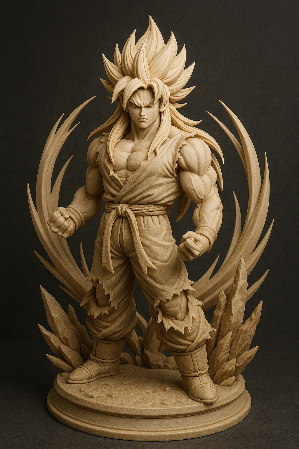 Anime Warrior Fan Statue – Free Download (Fan Art Inspired