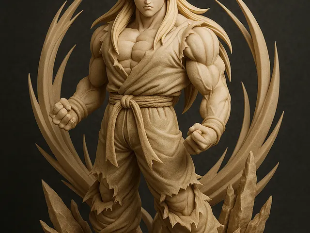 Anime Warrior Fan Statue – Free Download (Fan Art Inspired