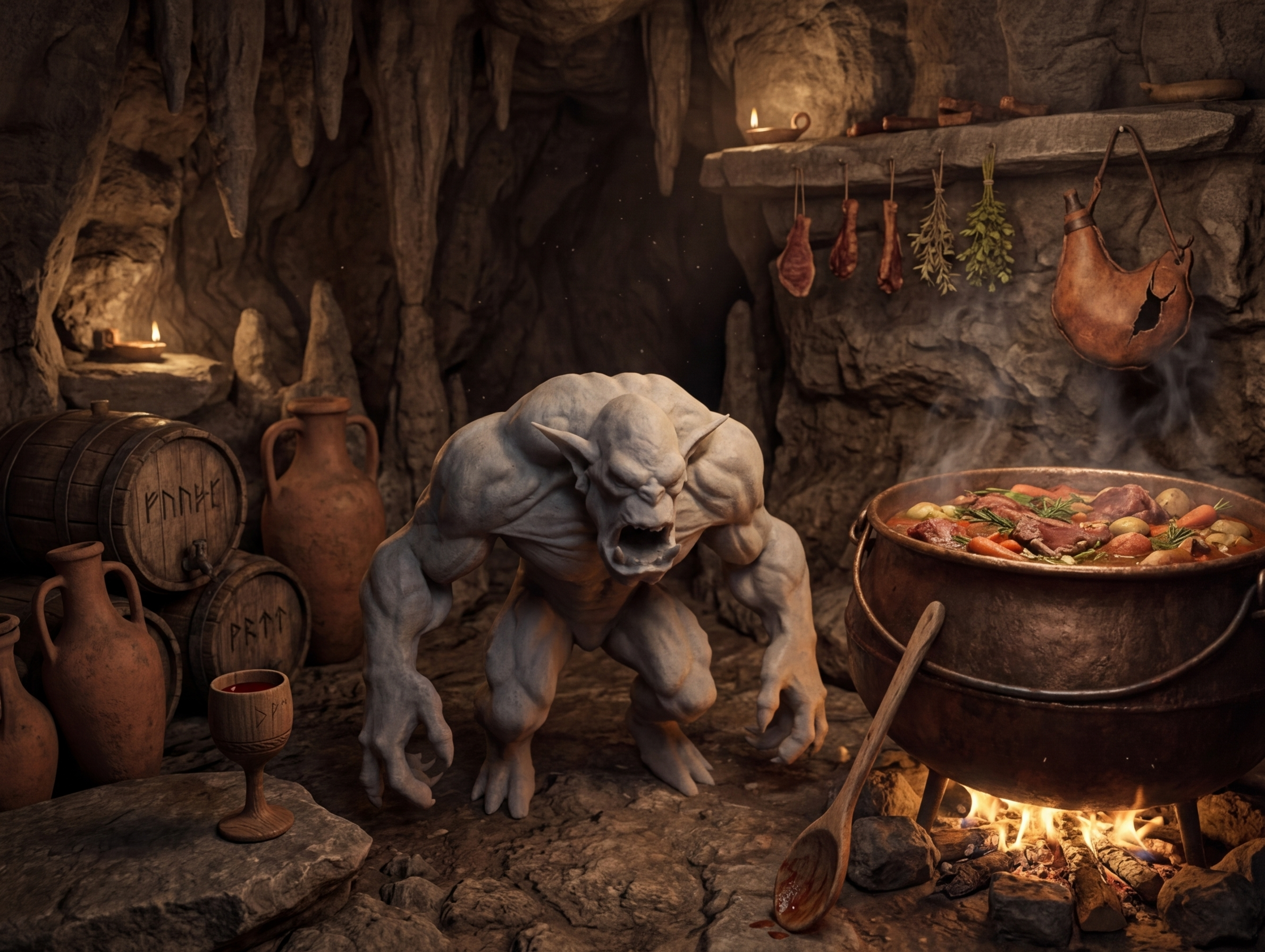 Ancient Cave Stalker – Berserker Troll 3D model