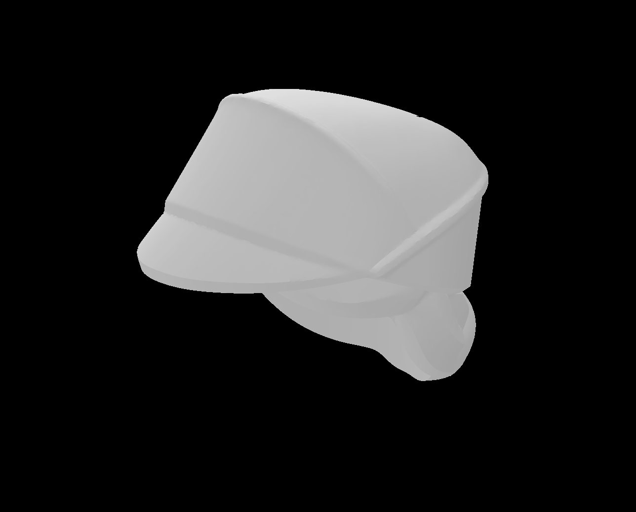 Lego Compatible (111908.dat) Minifig Hair Combo Hat with Hair SW Imperial Officer Cap with Molded Hair in Bun