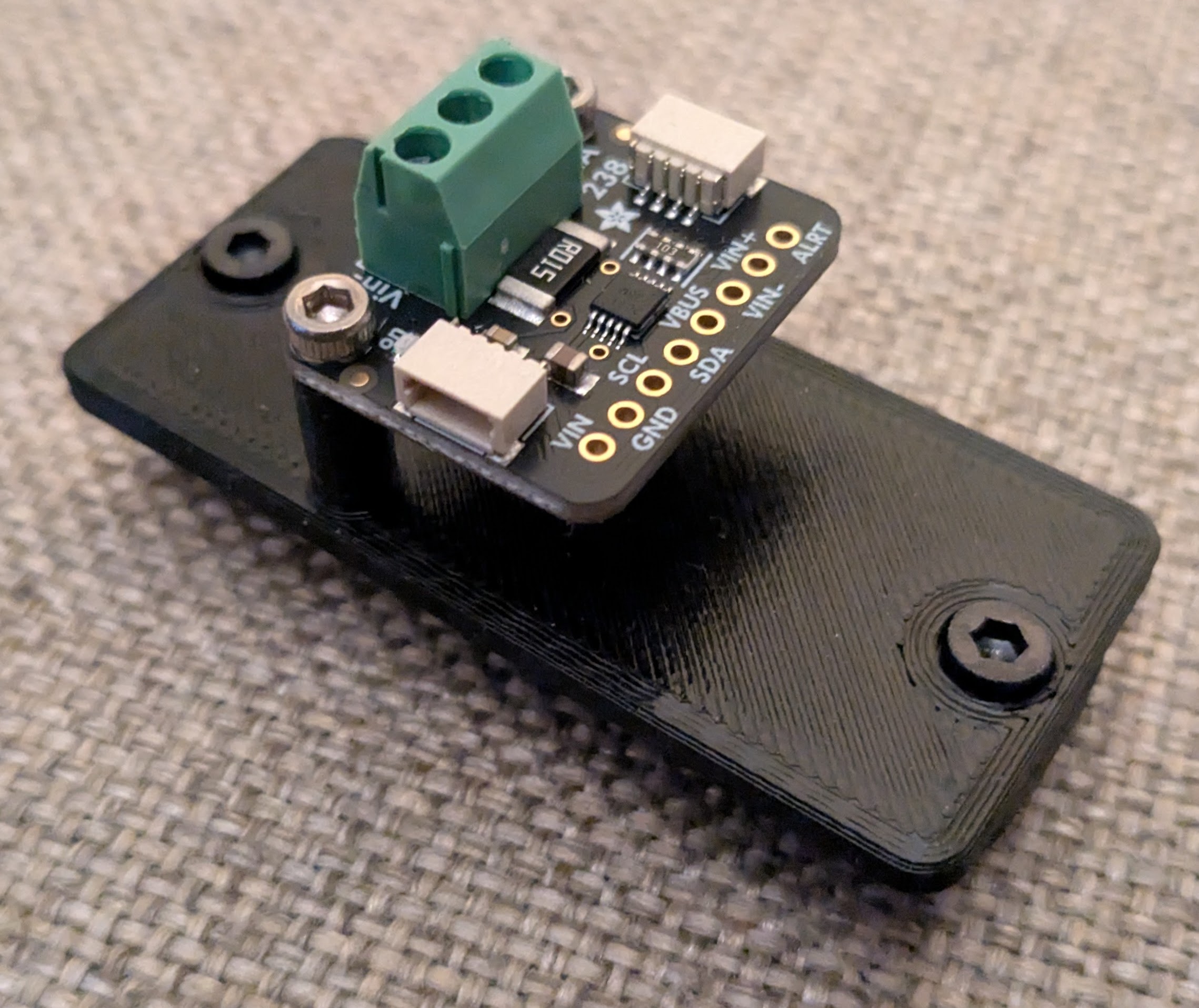 Adafruit INA238 PCB Holder for DIN Rail