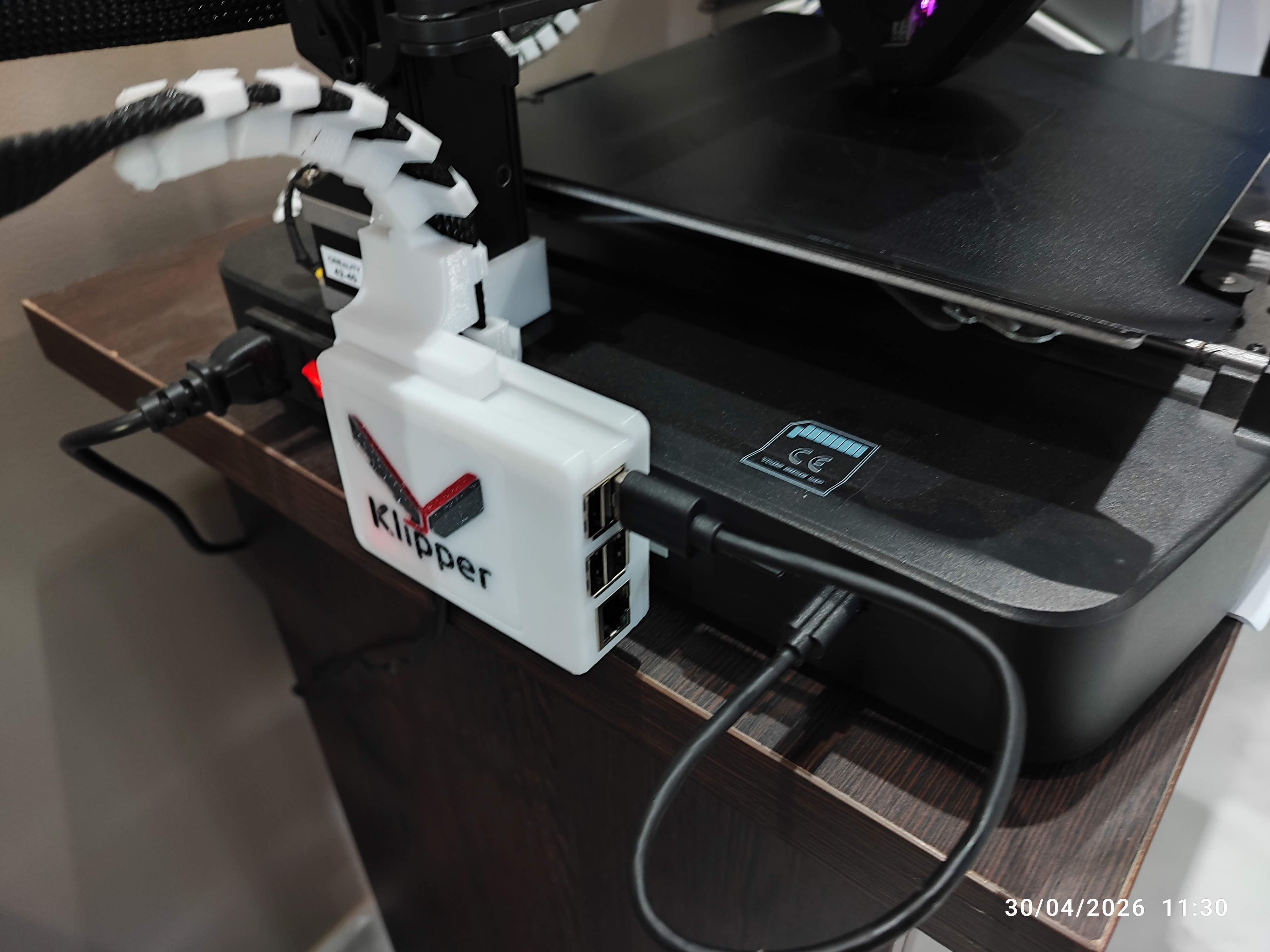 Ender 3 V3 SE Spine Cable Chain - Base with Raspberry Pi Mount