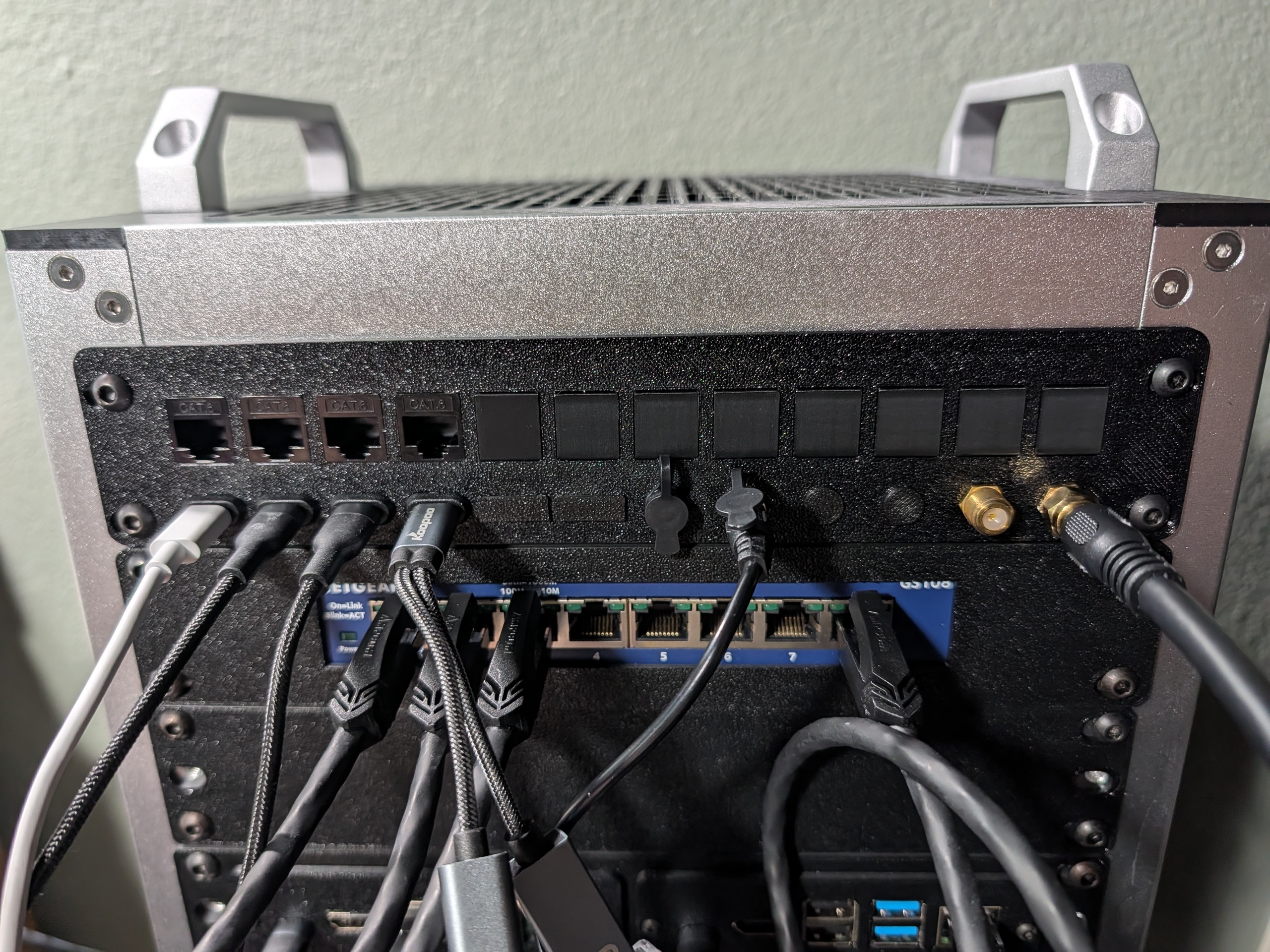 10" Rack 12 Module Keystone Patch Panel with Custom Holes