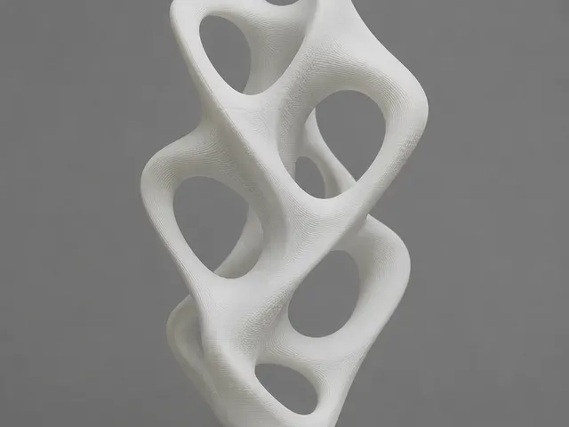 Weiße skulptur auf einem Sockel-White sculpture on a base