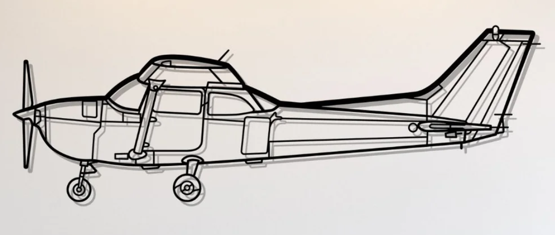 Skyhawk 172 Silhouette Wall Art