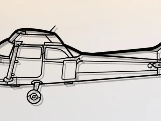 Skyhawk 172 Silhouette Wall Art
