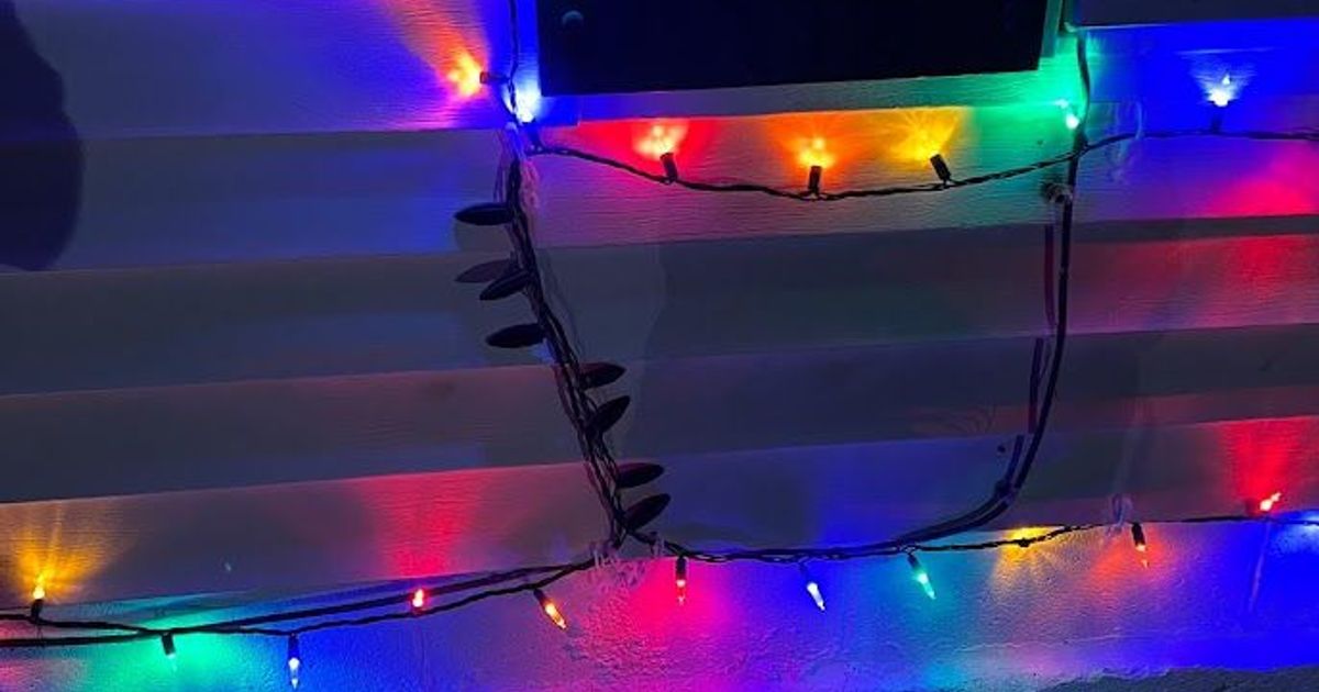 Christmas lights bulb blackout cover by leftyfb Download free STL