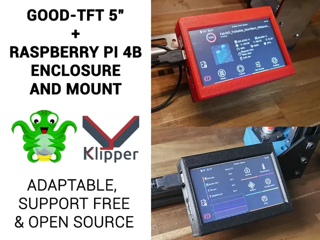 Good-TFT 5" + Pi 4B enclosure and mounting