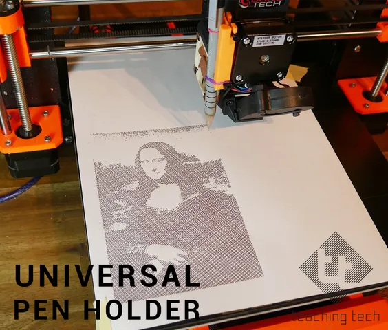 Universal 3D printer pen holder