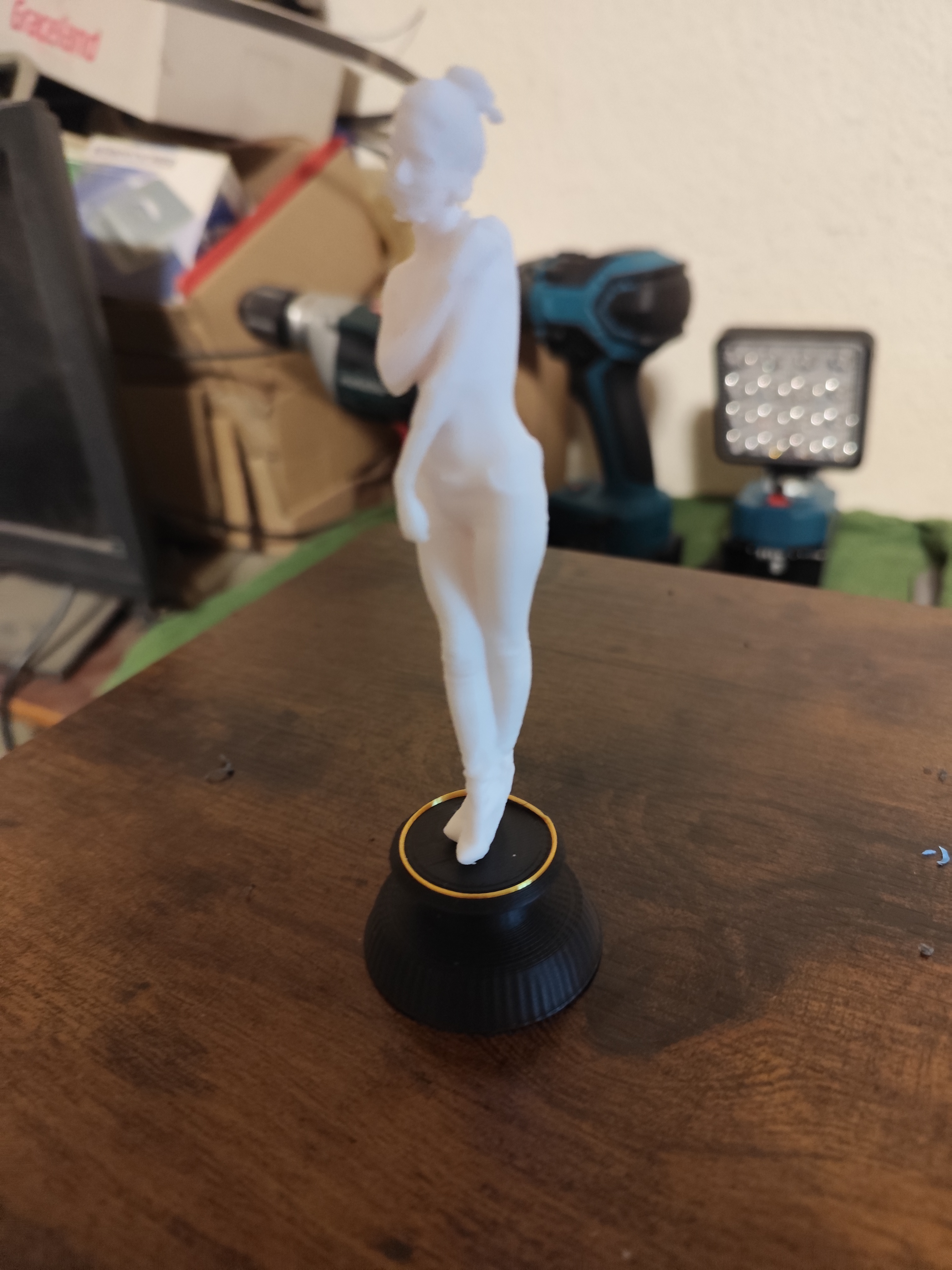 shy girl statue
