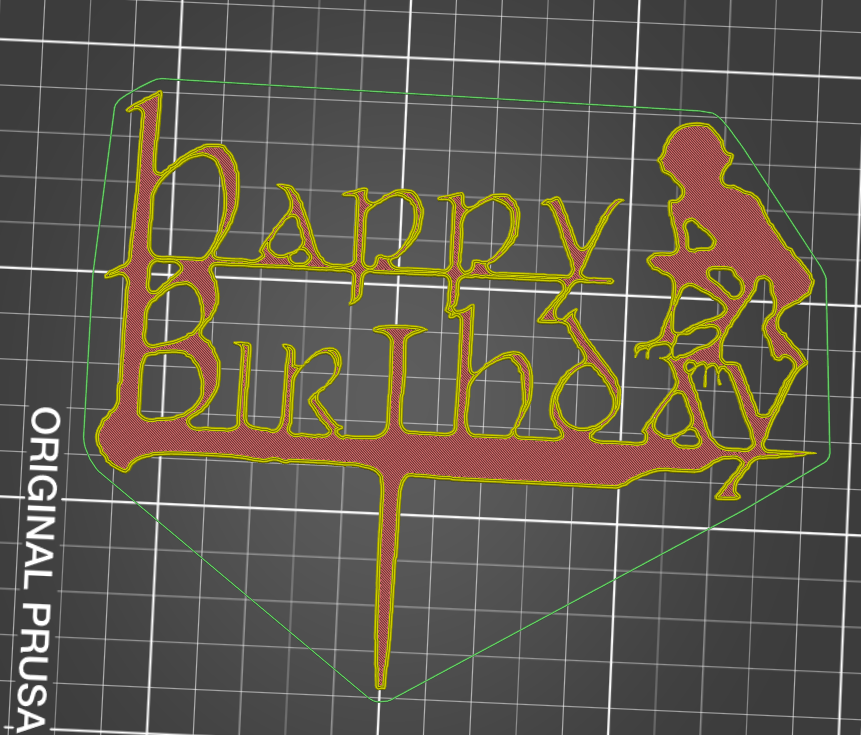 zápich na dort - Gollum happy birthday by Luděk | Download free STL ...