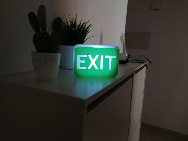 EXIT BOX  signal lamp