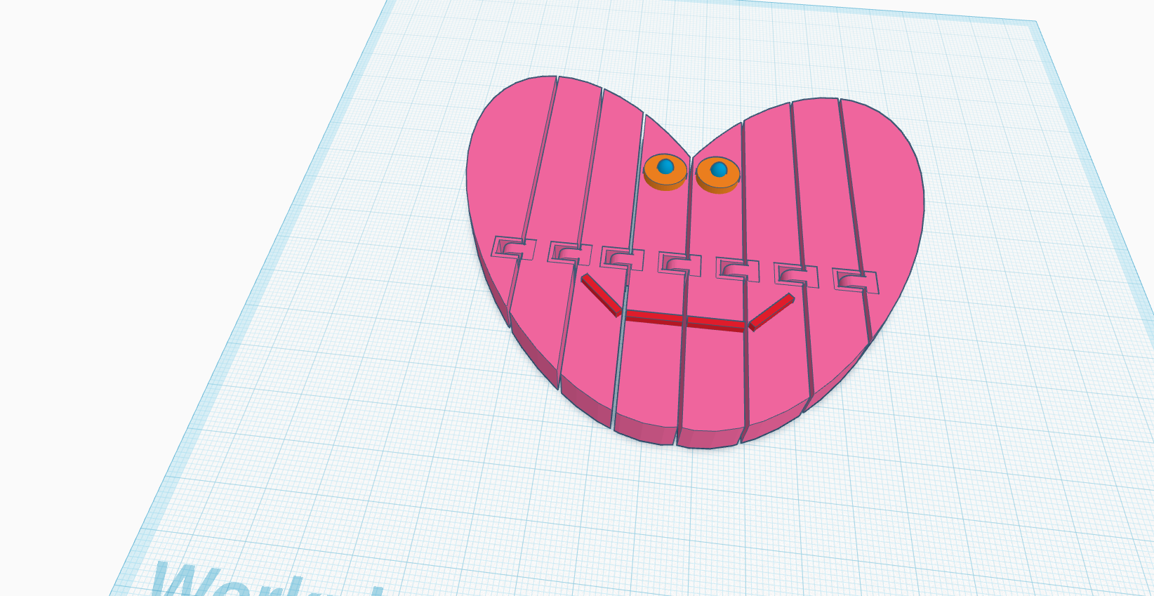articulated heart with eyes