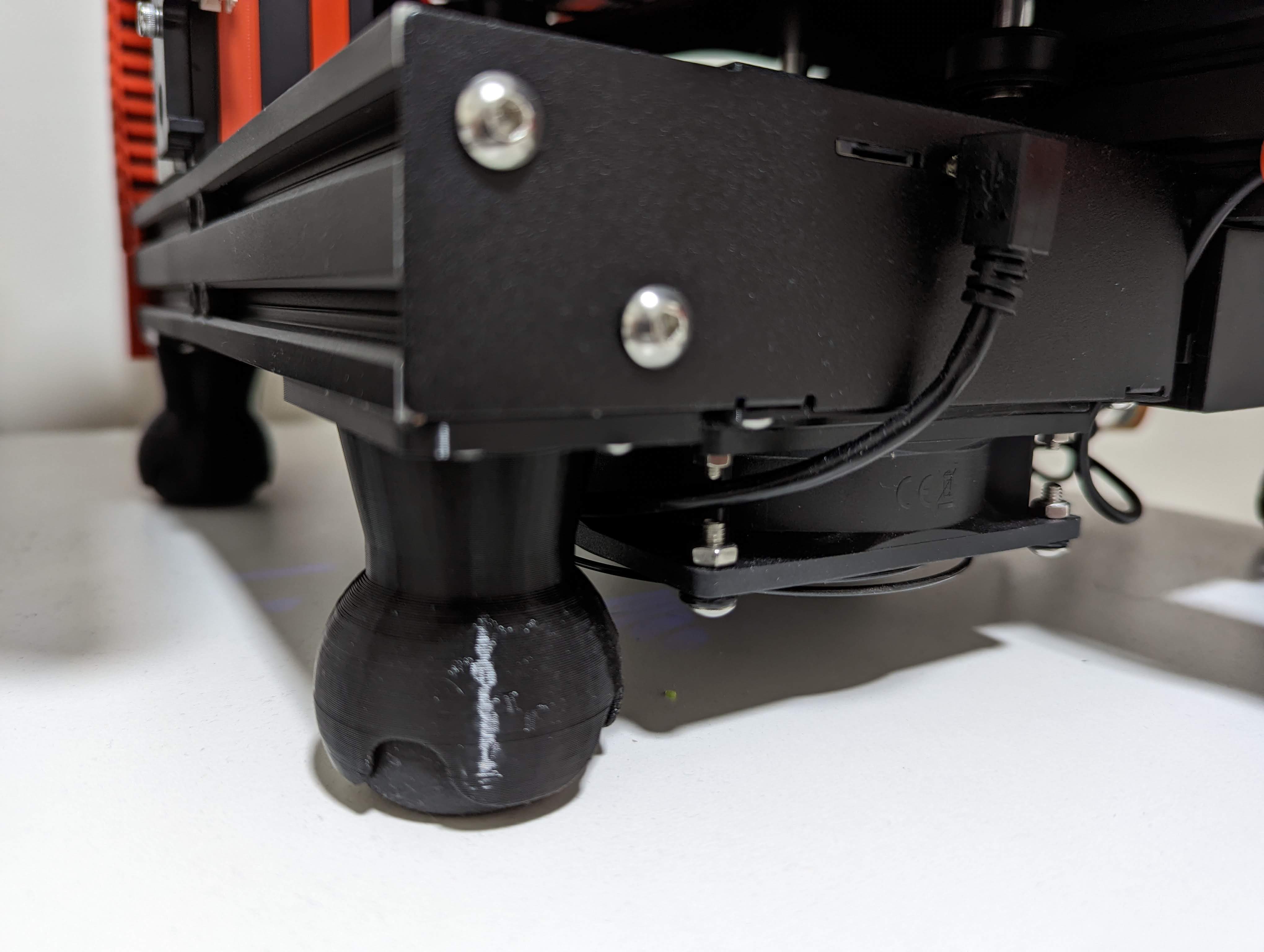 Ender 3 v2 Squash Ball Feet 56mm clearance vslot mount by