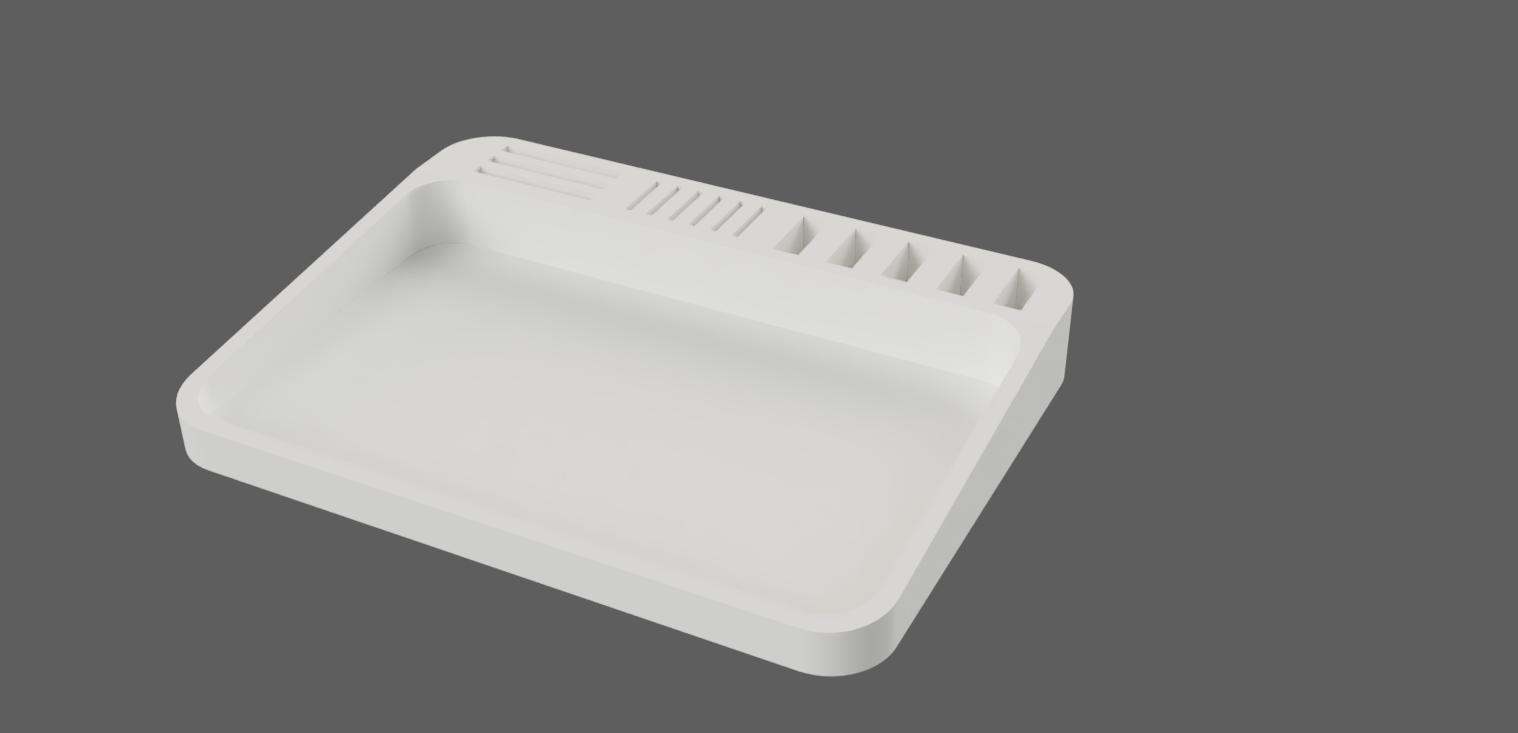 Magnetic USB, SD Card dock with misc bin