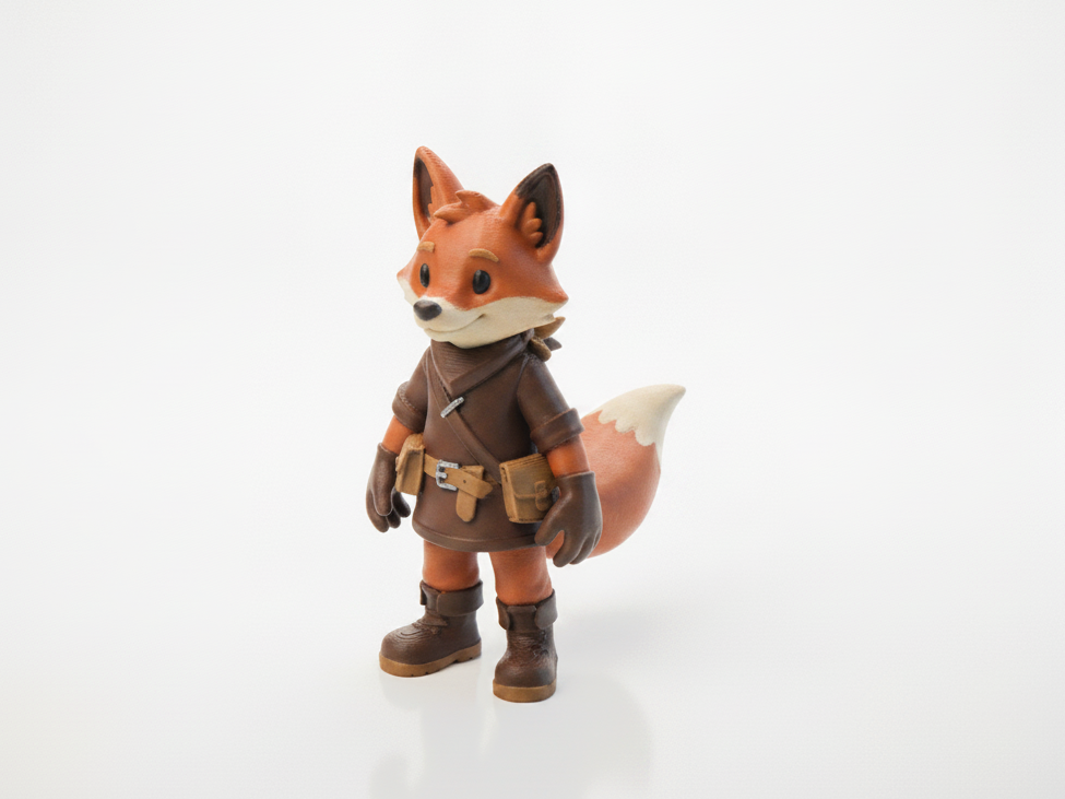 Fox Boy Anthropomorphic Animal Figurine 3D Printable