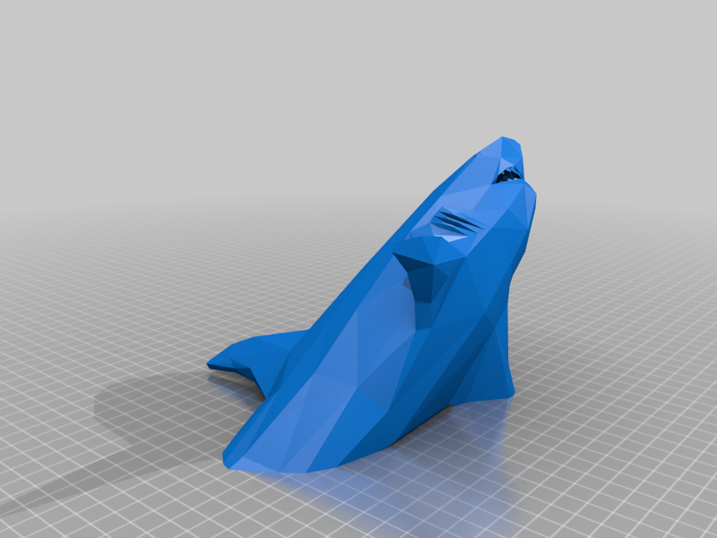 Low Poly Wall Shark by Voxel | Download free STL model | Printables.com